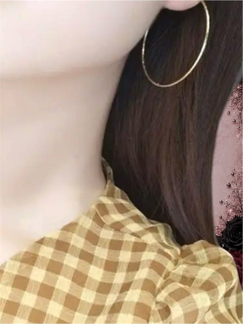 💝 New Alloy Plated Silver Simple Large Circle Round Big Hoop Earrings 50mm - Picture 2 of 6